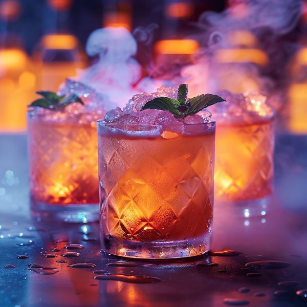 Effets spectaculaires avec glace carbonique en cocktails